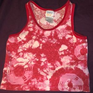 Red girl’s tie dye hippie tank